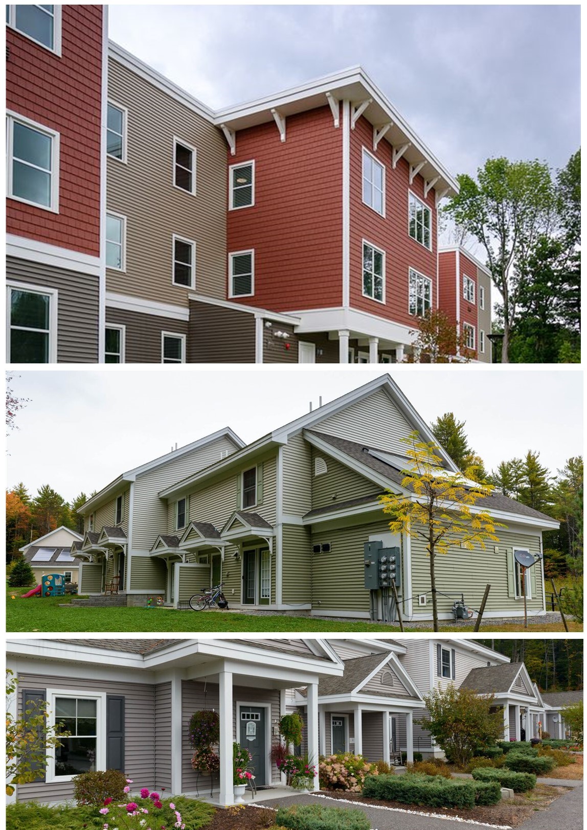 Affordable housing collage